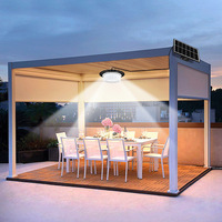 Lampes suspendues LED à détecteur de mouvement solaires IP65 étanches pour usage extérieur et intérieur, jardin, rue, abri, maison