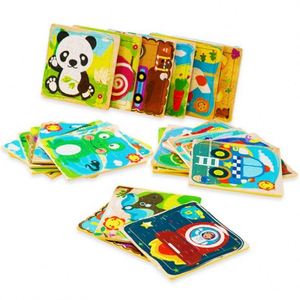 Nuevo Juguete Educativo de Madera para Niños, Rompecabezas de Animales, Estilo de Dibujos Animados, Juego de Rompecabezas 3D, 8-13 Años, Caja de Colores - Product Image 5
