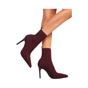 Stivali in Maglia da <span class=keywords><strong>Donna</strong></span> Moda 2025, Punta Affusolata, Tacco Alto, Plateau, per Estate Autunno Inverno, Traspiranti, Stile Cowboy, Collezione A/W - Product Image 1