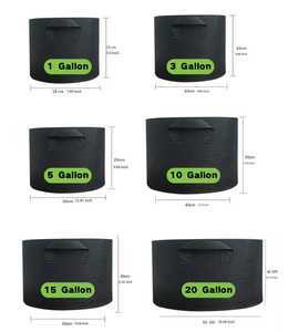 Usine directement vente polyester 1 3 5 10 15 20 30 gallons approvisionnement de jardin feutre sac de culture pour fleur végétale - Product Image 2