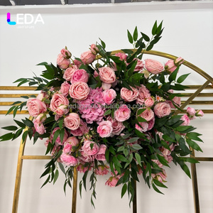 ดอกไม้ประดิษฐ์สีชมพู LEDA ผ้าไหมประดับตกแต่งฉากหลังงานแต่งงาน ของตกแต่งกลางโต๊ะสำหรับวันวาเลนไทน์ งานอีเว้นท์ และงานปาร์ตี้ - Product Image 1