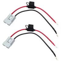 Connecteur d'alimentation 8 mm avec porte-fusible Maxi authentique, câble en ligne 8 AWG 50 A, fils de raccordement et bornes annulaires 8 mm