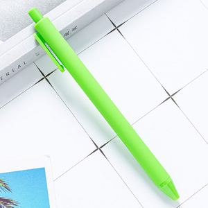 <b>Macaron</b> Colored Spray Adhesive Ballpoint Pen Can Print Logo Simple Press Plastic Pen Wholesale Gift - Product Image 6
