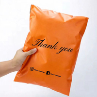 Nouveaux sacs d'expédition en plastique personnalisés à la mode, sacs de courrier express sur mesure, sacs d'expédition en polyéthylène orange pour vêtements