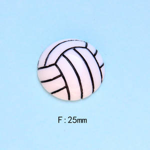 Pelota deportiva de resina grande, parche de fondo plano, accesorios de resina de baloncesto de fútbol, joyería creativa Diy, accesorios para pendientes - Product Image 6