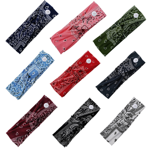 Infermieri medici cerchietto con bottone fascia per capelli a testa incrociata fascia elastica per capelli da donna - Product Image 5