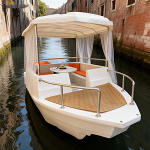 Bote Eléctrico <span class=keywords><strong>de</strong></span> Alta Calidad para Recreación Acuática, Bote <span class=keywords><strong>a</strong></span> <span class=keywords><strong>Pedal</strong></span> con Toldo para Beber Té y Hacer Paseos Turísticos - Product Image 5