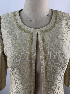 Ensemble de robes de mariée et de costumes pour femmes en tissu brocart, avec design très demandé - Product Image 6