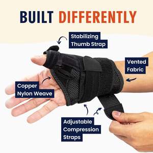 Op Maat Gemaakte Koperen Doordrenkte Pols Duimbrace 1 Brace Spica Spalk Voor De Quervain Tendinitis Artritis Pols Brace - Product Image 6