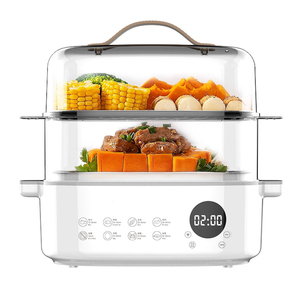 Temps préréglé multifonctionnel 18L 1200W <span class=keywords><strong>cuiseur</strong></span> à <span class=keywords><strong>vapeur</strong></span> rapide 3 couches grande capacité SUS 304 PP cuiseurs à <span class=keywords><strong>vapeur</strong></span> électriques pour le ménage - Product Image 2