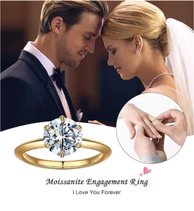 批发GRA认证的硅石戒指1-5CT VVS1实验室钻石纸牌戒指女性订婚结婚承诺带珠宝 - Product Image 3