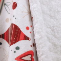 Selimut Hewan Peliharaan Sherpa Custom Print Ultra Lembut, Selimut Anjing Natal Fleece Hangat dan Nyaman untuk Anjing, Kucing, dan Anak Anjing