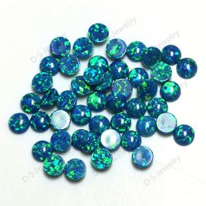 Chine Usine Ronde Cabochon Forme Opale Synthétique Pierre OP35 Opale Noire - Product Image 3