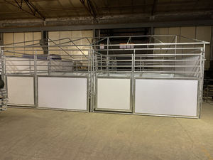 Casa scatola equina fienili pannello frontale portatile stalle porta esterna con porta a battente come gabbia di alimentazione animale - Product Image 3