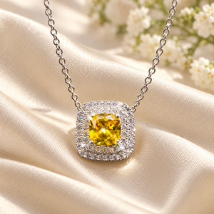 Collana con Ciondolo a Forma di Cuscino per Donne, Design Geometrico Semplice, Collana da Indossare Quotidianamente - Product Image 5