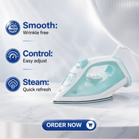 Fer à vapeur durable avec semelle en céramique 1600W, fer électrique pour vêtements, pulvérisation de vapeur, machine à repasser à sec ESI-8872 150ml