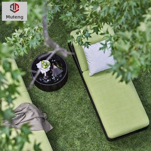 Chaise longue de plage en métal moderne pour loisirs en plein air, imperméable et résistante au soleil, pour cour, villa, piscine ou plage - Product Image 2