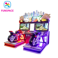 Máquina de Juego de Carreras de Motos con Simulador de Conducción Dinámico HD de Dos Asientos, Operada con Monedas, para Salas de Juegos de Arcade