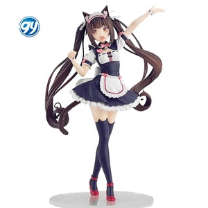Ganyuan <span class=keywords><strong>Nekopara</strong></span> pour Vanilla Chocolate, figurine en PVC écologique, modèle de collection anime, pose debout avec oreilles de chat, artisanat - Product Image 5