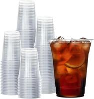 Vente en gros de gobelets en plastique PET logo personnalisé et différentes dimensions robustes réutilisables parfaits pour les smoothies boissons café lait