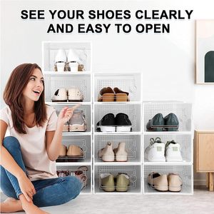 Meuble de rangement à chaussures robuste en acrylique transparent, anti-poussière, sur mesure, pour entrée, vente directe usine - Product Image 4