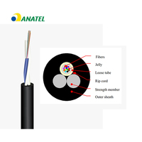 Cable de Fibra Óptica Monomodo ASU de 6-24 Núcleos para Uso en Exteriores, Mini ADSS GYFFY, Revestimiento de PE, 80m/100m de Vano, con Certificación Anatel
