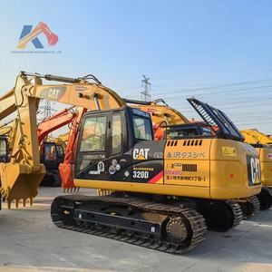 Excavadora usada Cat320D de 20 toneladas, de segunda mano, con orugas de caucho, garantizada. Stock suficiente disponible. - Product Image 1