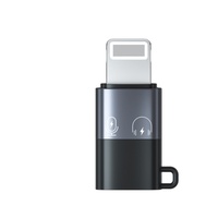 Adaptor OTG untuk Ponsel Ligh-ting ke Tipe-C Menghubungkan Mikrofon Lavalier Nirkabel Earphone Tipe-C Kartu Suara Transfer Data Musik