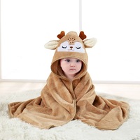 Serviette de bain unisexe pour bébés et tout-petits avec capuche Couverture à capuche en peluche super douce et avec une bonne absorption d'eau