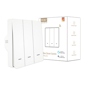 MOES ไม่มีสายกลาง ไม่มีตัวเก็บประจุ Zigbee 3.0 ปุ่มกดติดผนังไร้สาย สวิตช์อัจฉริยะ ควบคุมผ่าน WiFi/เสียง/มือ ควบคุมผ่าน Tuya มาตรฐาน EU UK 1/2/3 - Product Image 1