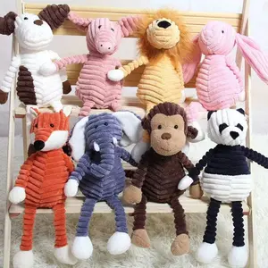 Peluches rayées pour enfants, jouets en forme de renard, Panda, lapin, Panda, poupée de couchage, cadeau de noël, mignonnes, tendance 2020