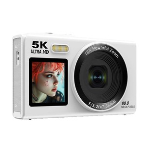กล้องดิจิตอล 5K Ultra HD 80 ล้านพิกเซล ซูม 18 เท่า พกพาสะดวกสำหรับการเดินทางและนักเรียน - Product Image 1