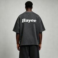 T-shirt décontracté pour homme, lavé, personnalisable, vente en gros, 100% coton, haute qualité, t-shirt uni, vintage, col rond, pour homme