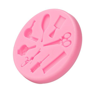 Moule en silicone DIY pour sèche-cheveux rond, peigne, miroir, ciseaux, fer à friser, flacon de parfum - Product Image 5