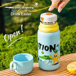 Termo Infantil con Diseño Adorable para Niños, para Acampar al Aire Libre, para Agua y Leche, con Tapa de Botón a Presión - Product Image 4