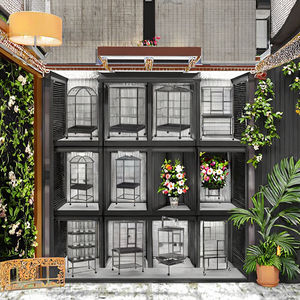 Super grande XL Macaw doppia gabbia pappagallo voliera di lusso in metallo per canarino all'aperto gabbia per uccelli piccioncini casa con filo di ferro in casa - Product Image 3