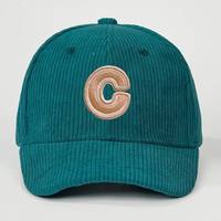 Casquette de baseball en velours côtelé à 6 panneaux avec logo brodé personnalisé OEM, style urbain rayé sportif uni, visière incurvée réglable, Gorras pour la vente en gros
