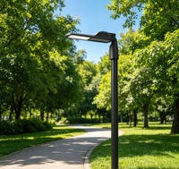 Lampadaire LED en alliage d'aluminium étanche IP66 AC 150W 3000-6000K CRI>70 certifié CE Garantie 5 ans Détecteur de mouvement intelligent