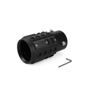 Tubo de escape de aleación de aluminio de 63 mm, negro, ajuste universal para motocicleta y coche - Product Image 2