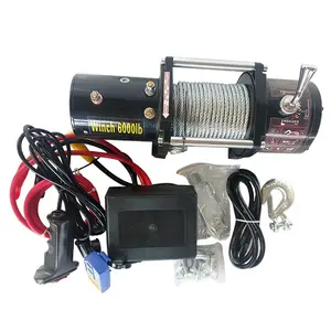 12v Electric Winch Lifting 2 Ton Car Winch Motor 12V 24V 12000lbs For 4x4 Off Road Truck