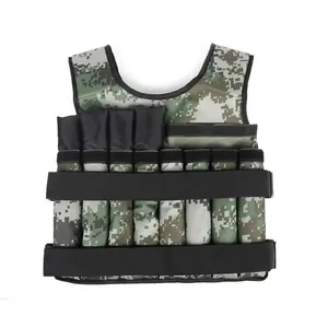 سترة فولاذية مرجحة مخصصة قابلة للتعديل 10 من الفولاذ لتدريب اللياقة البدنية التمويه الوظيفي ، - Product Image 6