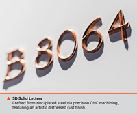 Lettres métalliques personnalisées CNC découpées au laser en acier inoxydable Design Alphabet Logo Publicité extérieure Enseignes commerciales