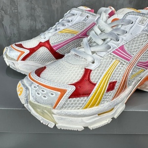 Chaussures de sport en cuir véritable de designer, semelle intérieure en EVA, fermeture à lacets, baskets pour hommes, semelle souple, chaussures de course vintage élastiques - Product Image 5