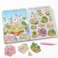 Collection d'autocollants personnalisés OEM ODM, multi-thèmes, pour la création de scènes DIY, livre d'autocollants pour la décoration de journaux et le jeu de puzzle