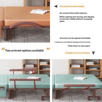 Lit pliant convertible réglable moderne minimaliste en métal, taille standard, pour la maison, les bureaux, les hôtels, lit d'appoint, sans installation, pliable