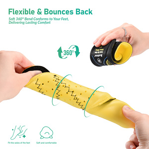 Solette in <span class=keywords><strong>Memory</strong></span> <span class=keywords><strong>Foam</strong></span> Antibatteriche per <span class=keywords><strong>Scarpe</strong></span> Antinfortunistiche, Supporto Comfort a 3 Strati - Product Image 4