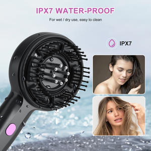 Nuevo peine de masaje eléctrico con aplicación de suero para infusión capilar y masaje con luz roja - Product Image 2