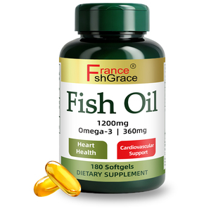 น้ำมันปลาสมุนไพรคุณภาพสูง โอเมก้า 3 อาหารเสริมบำรุงสุขภาพหัวใจ 1200 มก. น้ำมันปลาโอเมก้า-3 แบบซอฟต์เจล - Product Image 3