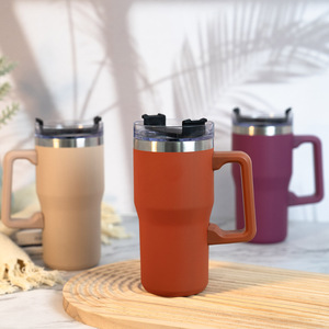 Coloré Design Original En Acier Inoxydable Double Paroi Thermique Enfants Thermos 20oz Gobelet De Voyage Avec Poignée Garder Au Froid Ou Au Chaud - Product Image 1