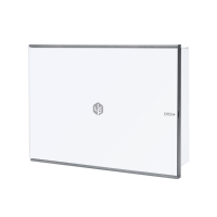 Boîtier de distribution électrique encastré LYB2-40 LYEBOX à 40 voies avec panneau en verre trempé esthétique et cadre en aluminium pour intérieur